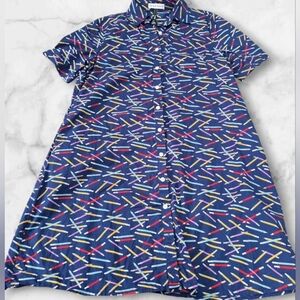 Mod Cloth Frock Shop Collared Dress W Pencil Image W Pockets (SIZE: MEDIUM )